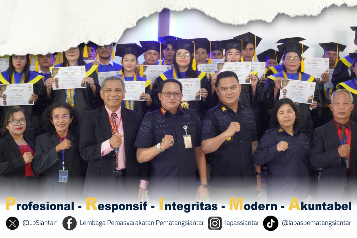 WBP Lapas Pematangsiantar Ikuti Acara Penamatan Program Pendalaman Alkitab di Gereja Lapas